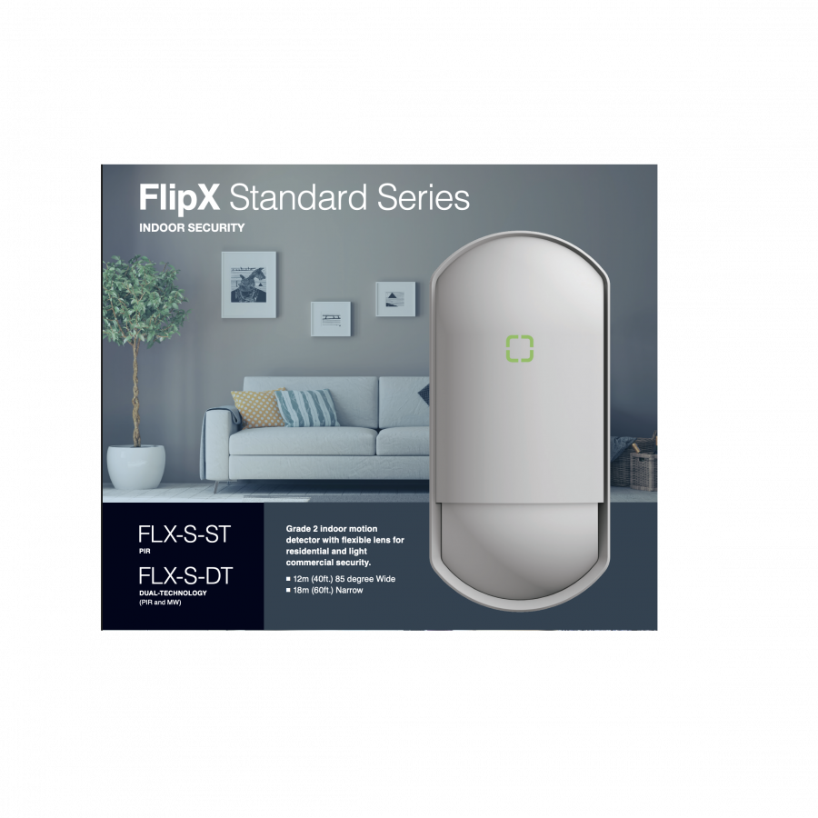 Flip Lens PIR, Pet Tolerant, Wide 12m 85°, Narrow <18m 5°